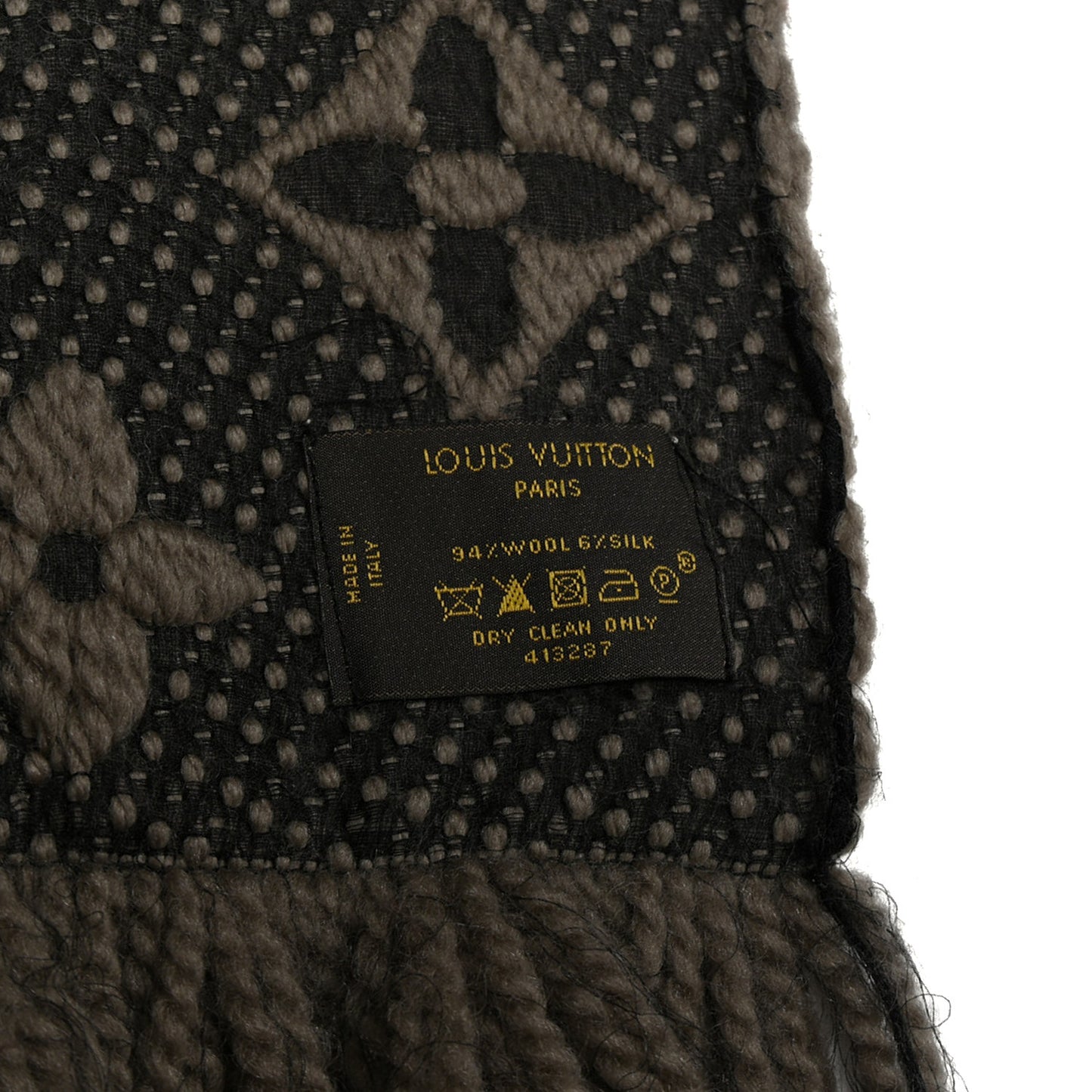 Wool Silk Logomania Scarf Verone