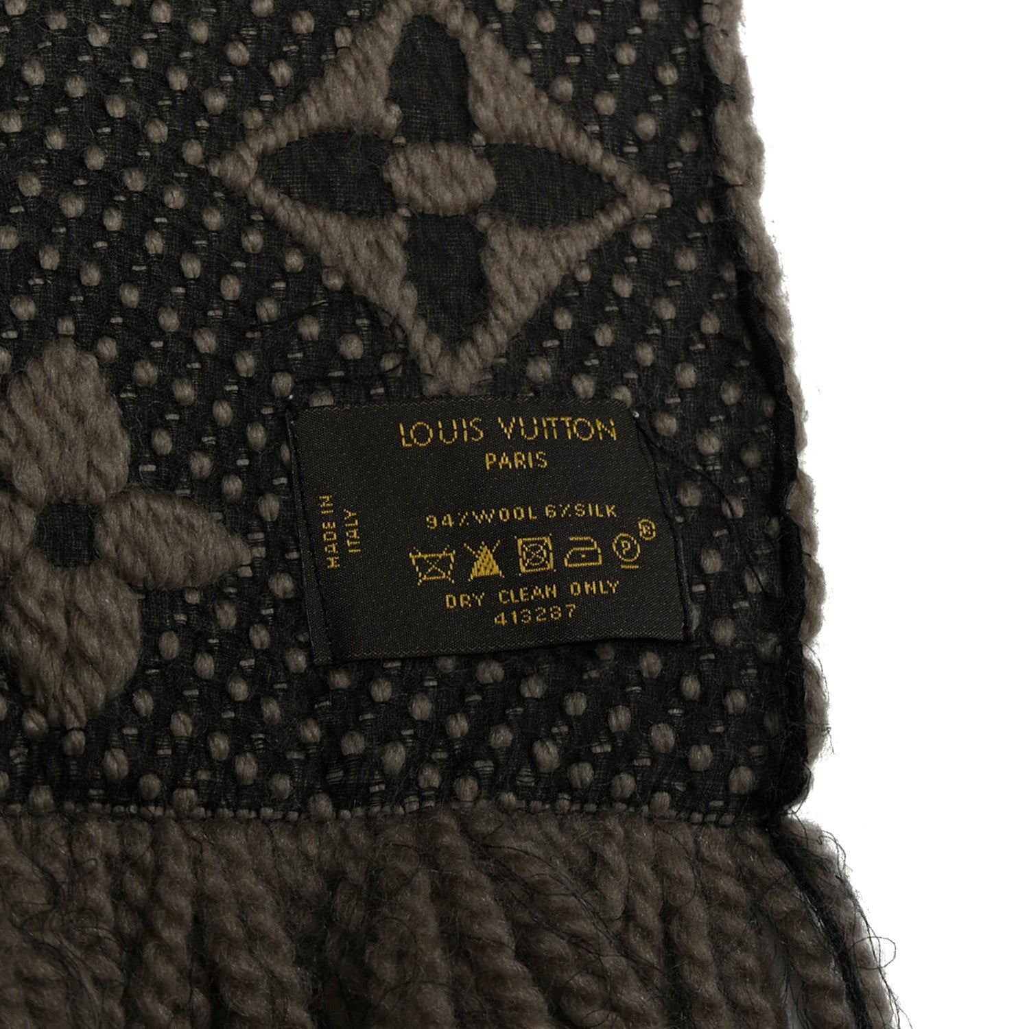 Louis Vuitton Wool Silk Logomania Scarf Verone 3 of 4