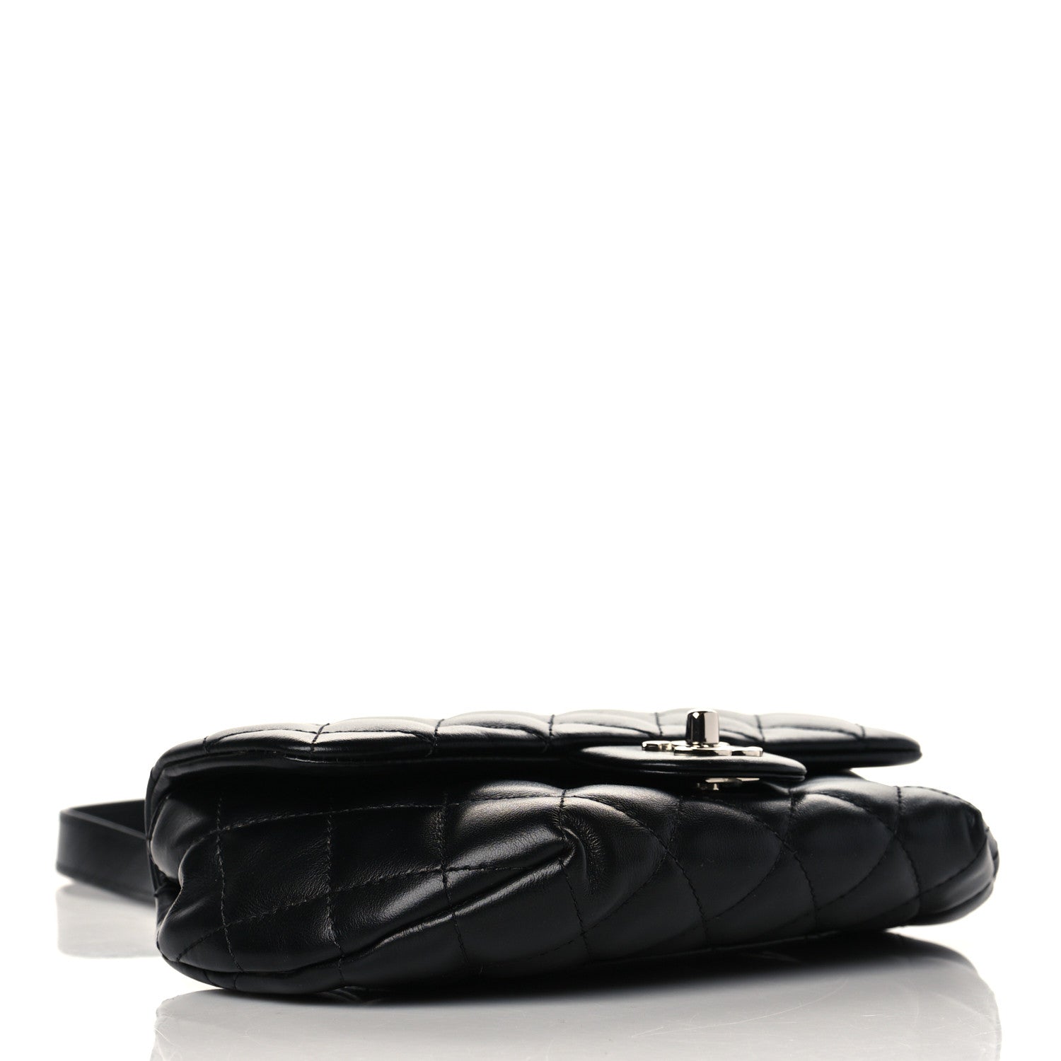 Chanel Calfskin Quilted CC Uniform Flap Belt Bag Black 3 of 10