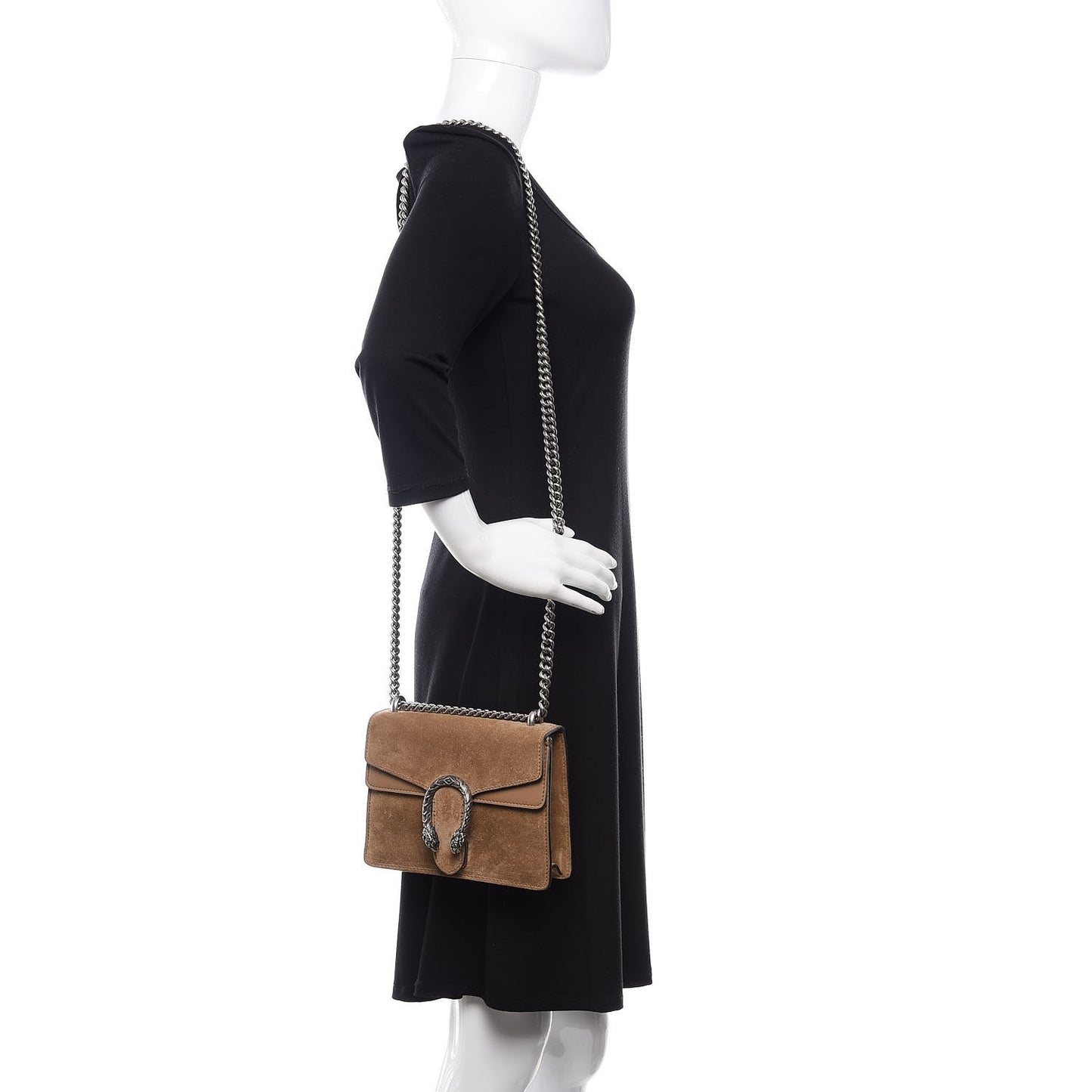 Suede Mini Dionysus Shoulder Bag Taupe