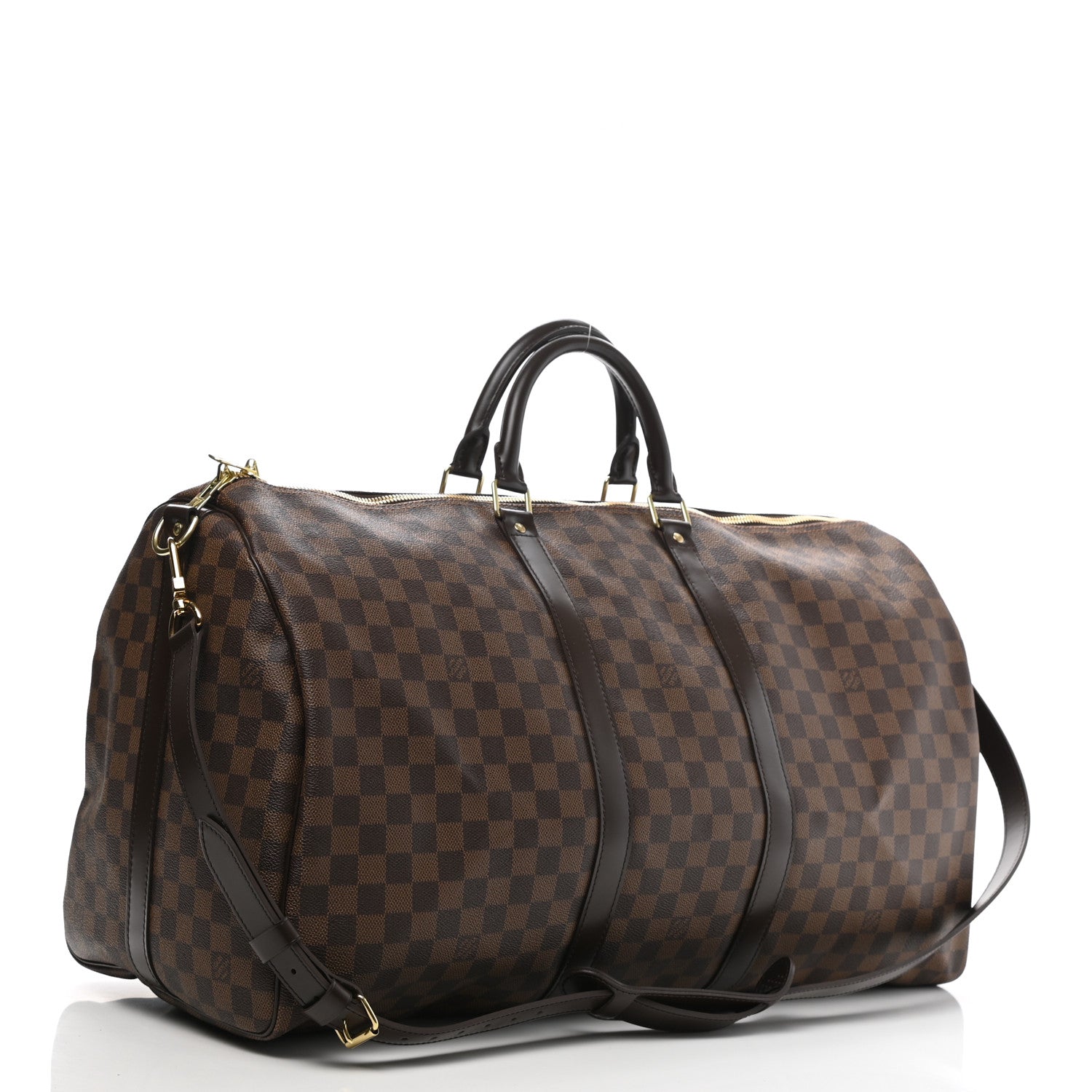 Louis Vuitton Damier Ebene Keepall Bandouliere 55 3 of 10