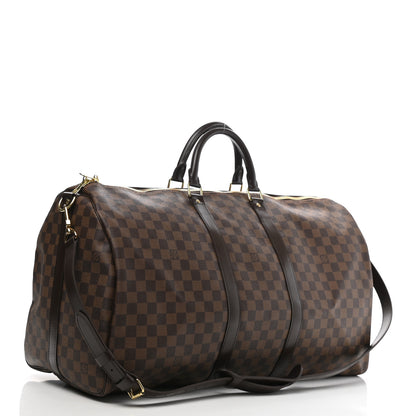 Louis Vuitton Damier Ebene Keepall Bandouliere 55 3 of 10