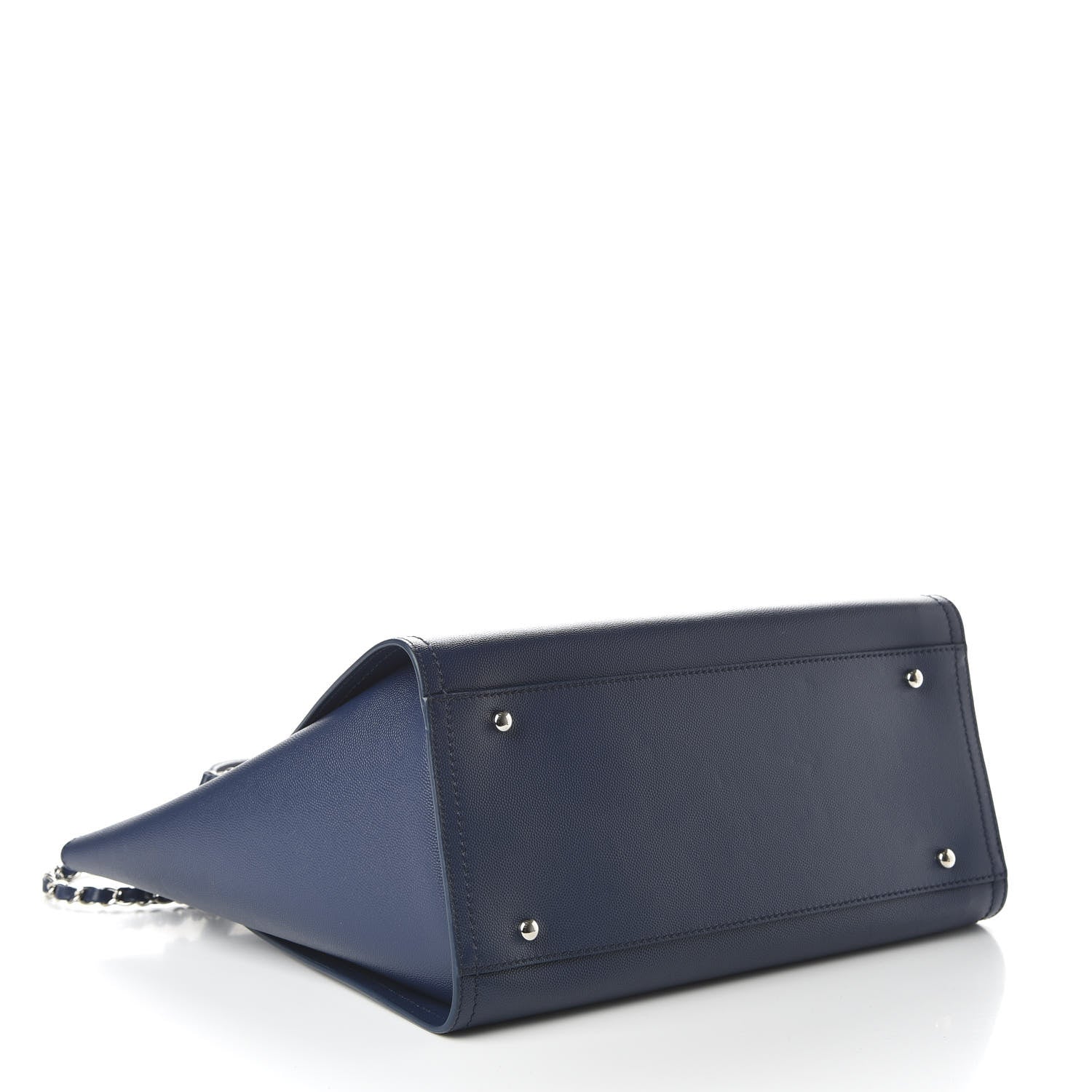 Chanel Caviar Small Studded Deauville Tote Navy 5 of 10