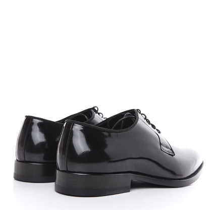 Saint Laurent Patent Calfskin Dylan 20 Lu Lace Up Oxfords 40 Black 4 of 9