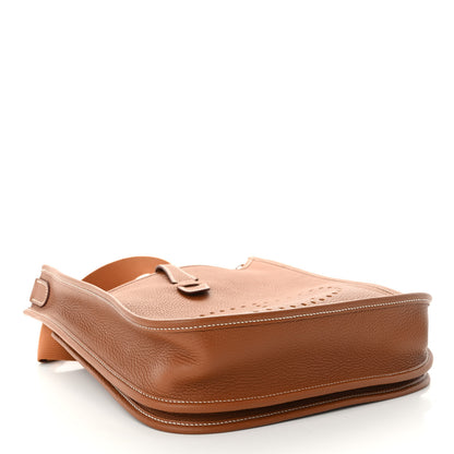 Hermes Taurillon Clemence Evelyne III PM Gold 4 of 10