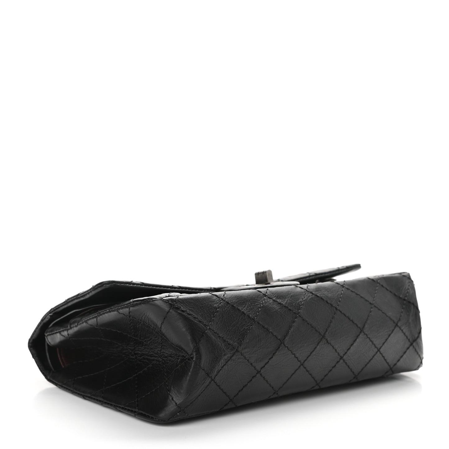Aged Calfskin Quilted 2.55 Reissue 225 Flap Black