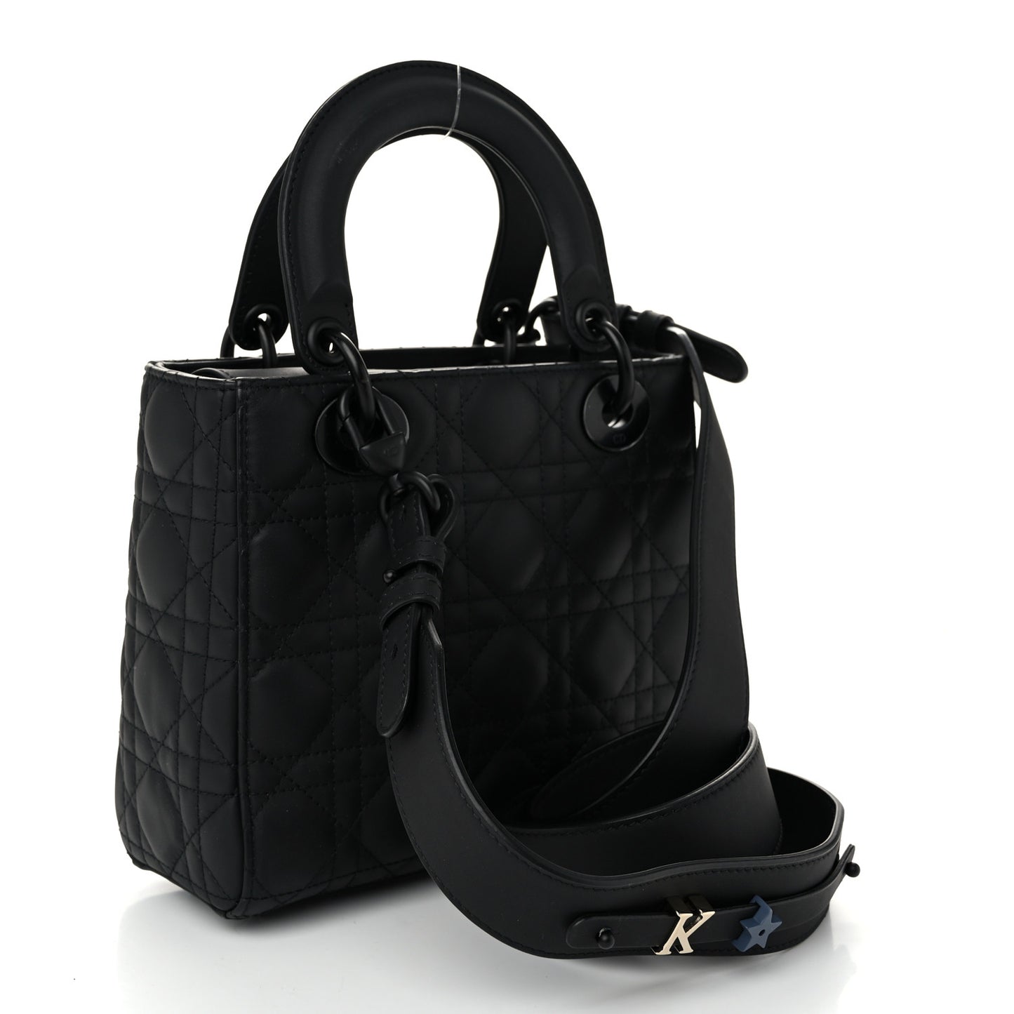 Ultra Matte Calfskin Cannage Small My ABCDior Lady Dior Black