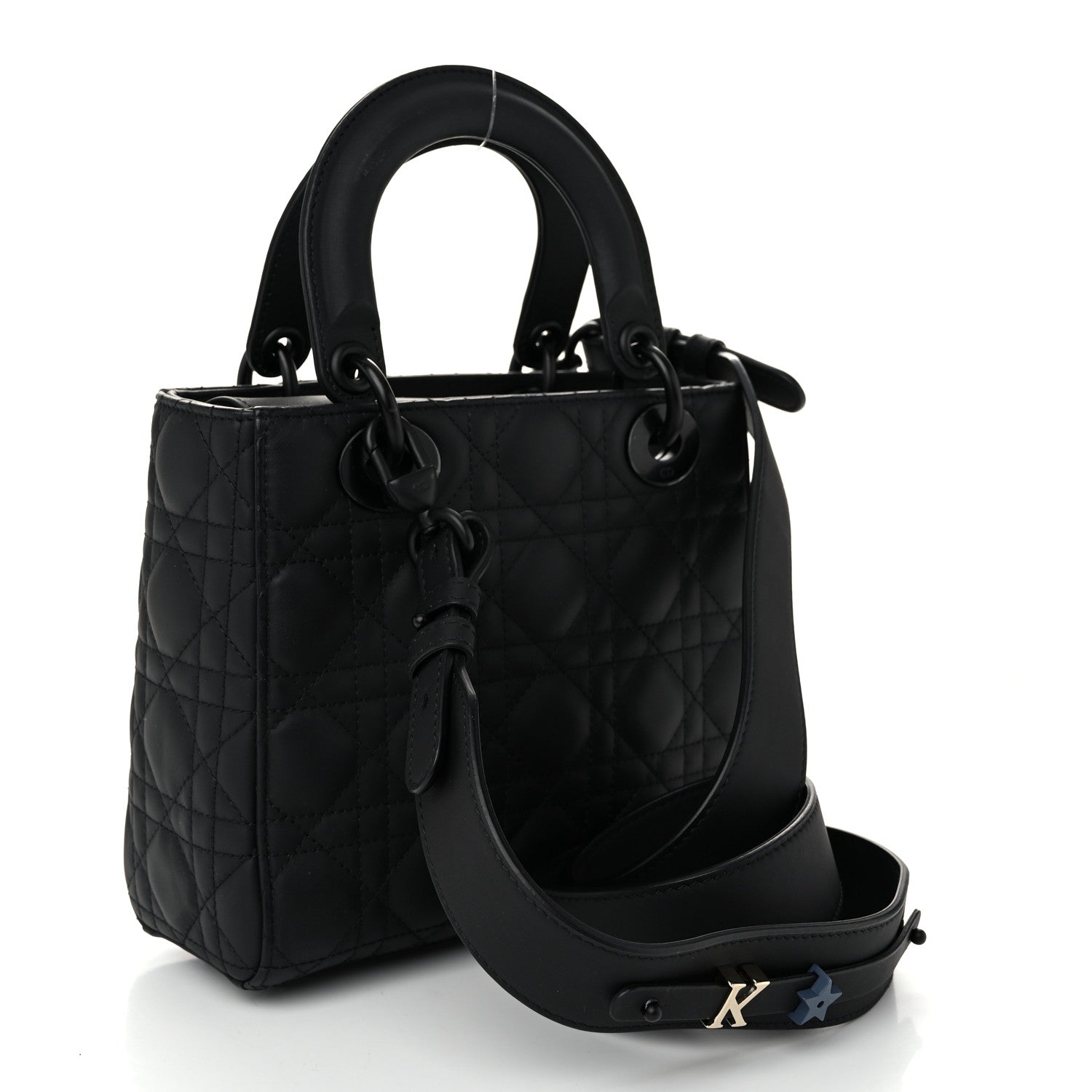 Christian Dior Ultra Matte Calfskin Cannage Small My ABCDior Lady Dior Black 3 of 10