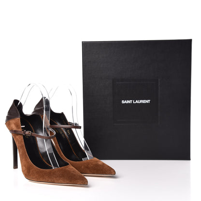 Saint Laurent Suede Majorelle 105 Pumps 39.5 Moro Coffee 9 of 9