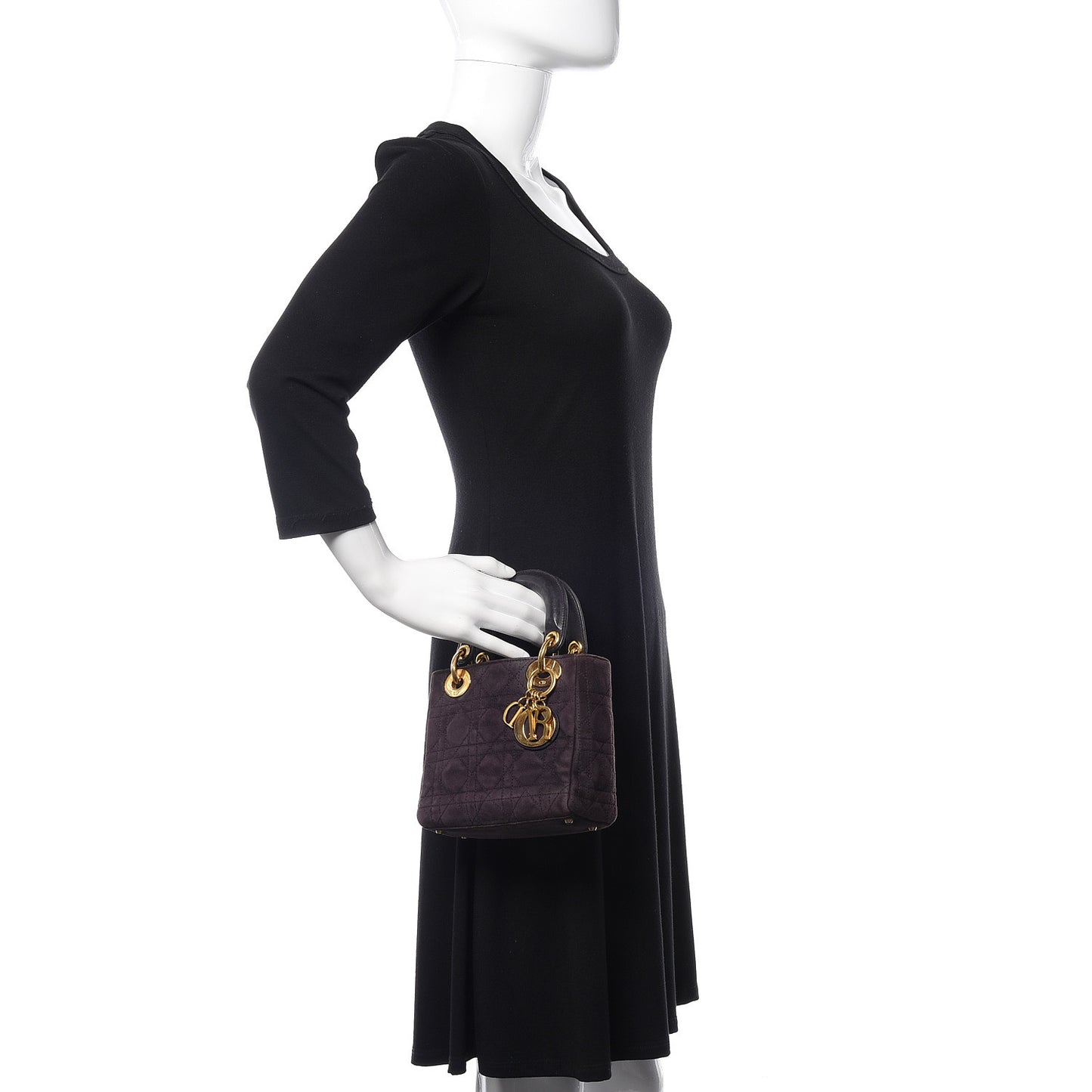 Suede Cannage Mini Lady Dior