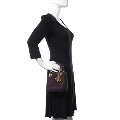 Christian Dior Suede Cannage Mini Lady Dior 2 of 8