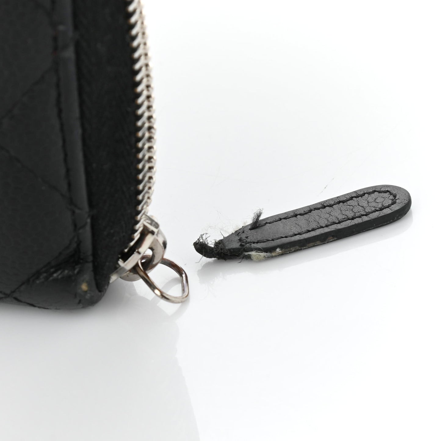Caviar Quilted Large Gusset Zip Around Wallet Black