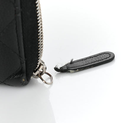 Chanel Caviar Quilted Large Gusset Zip Around Wallet Black 9 of 14