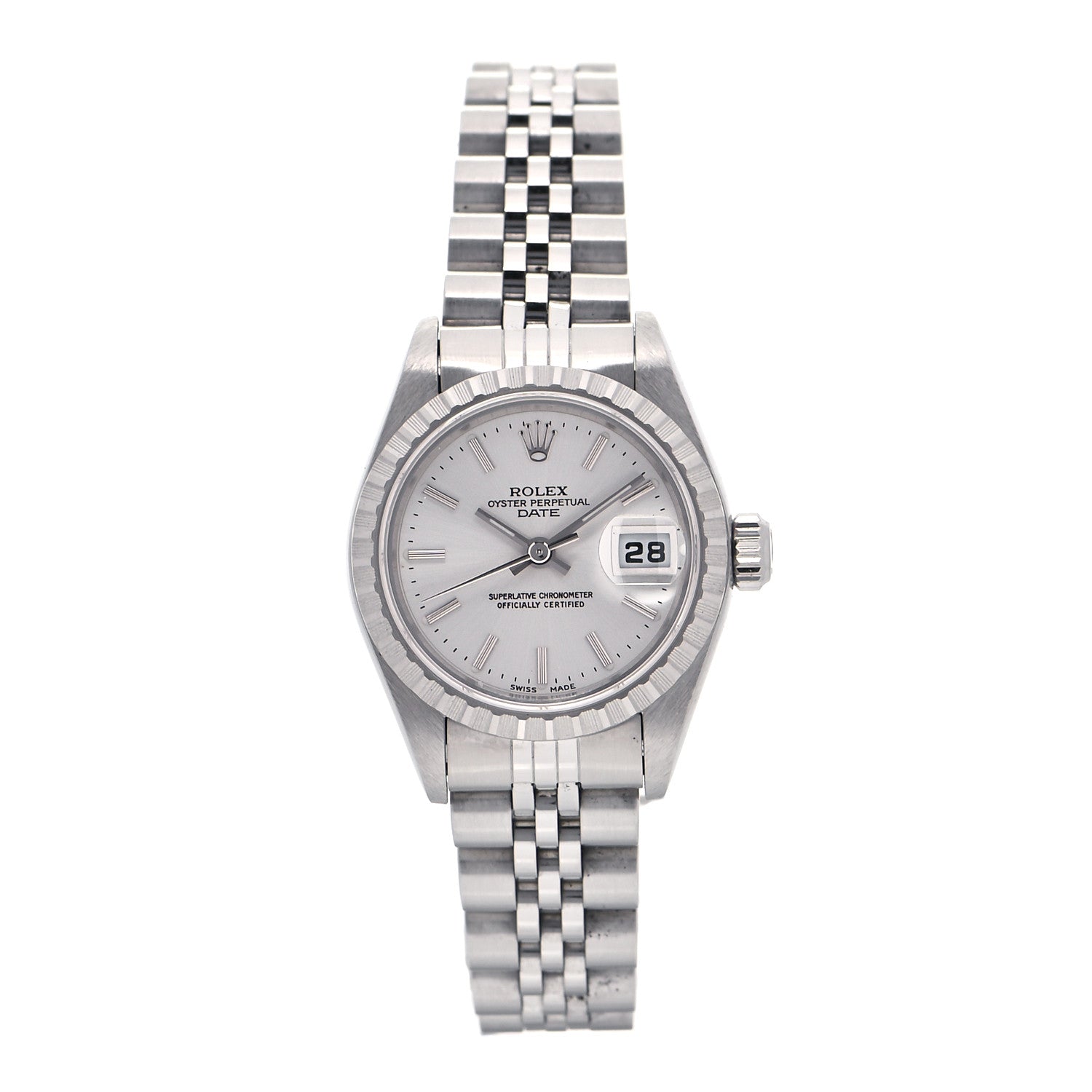 Rolex Stainless Steel 26mm Oyster Perpetual Date Watch Silver 69240 1 of 5