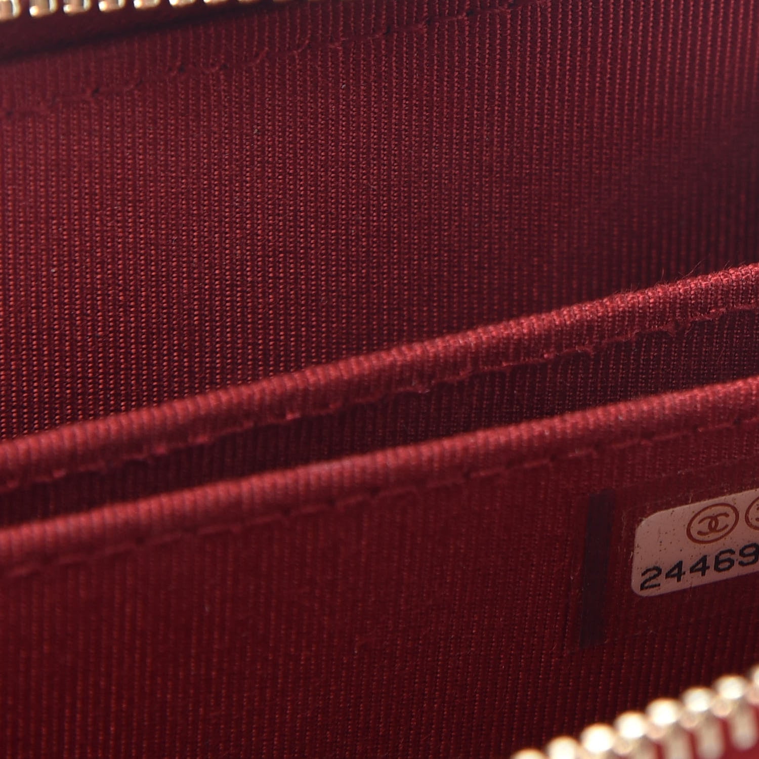 Chanel Caviar Quilted Zip Coin Purse Red 7 of 8