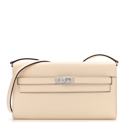 Hermes Epsom Verso Kelly Wallet To Go Nata Jaune Poussin 1 of 9