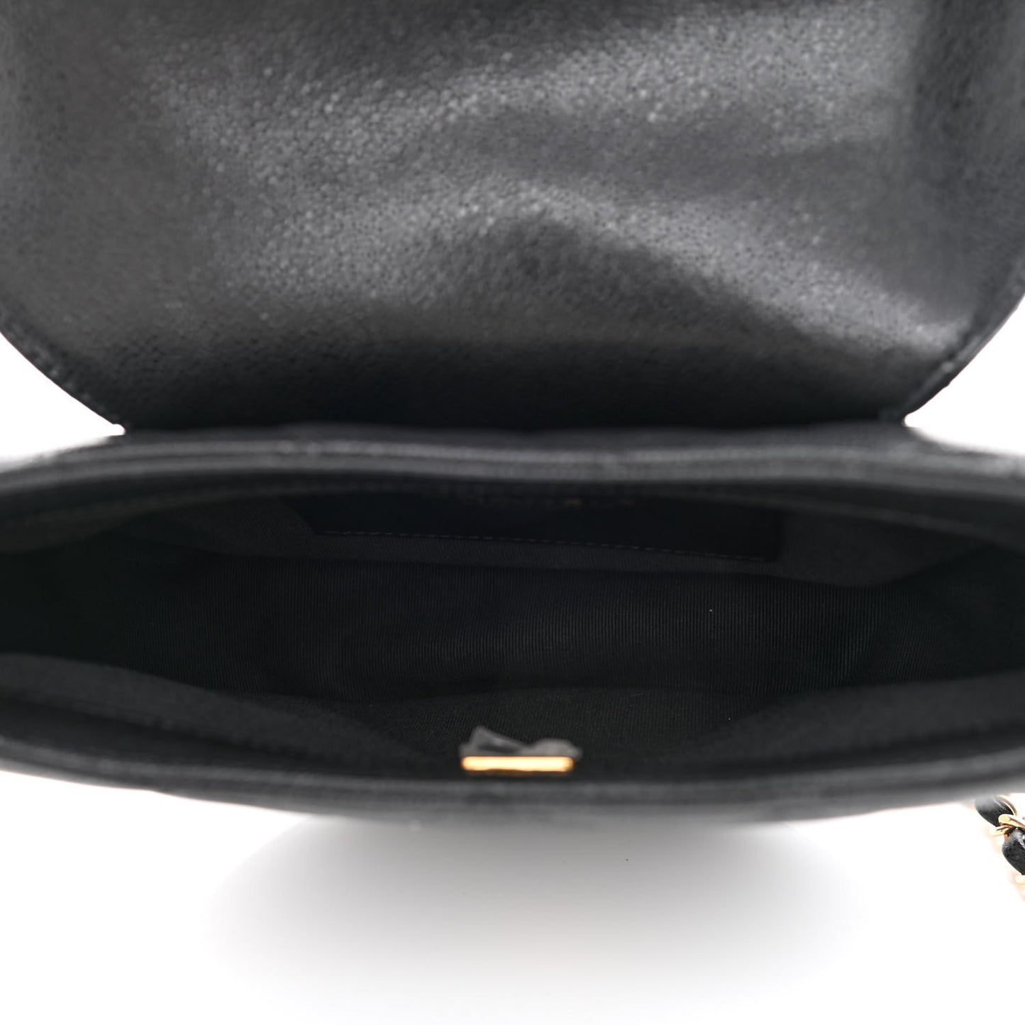 Caviar Quilted Small Messenger Flap Black