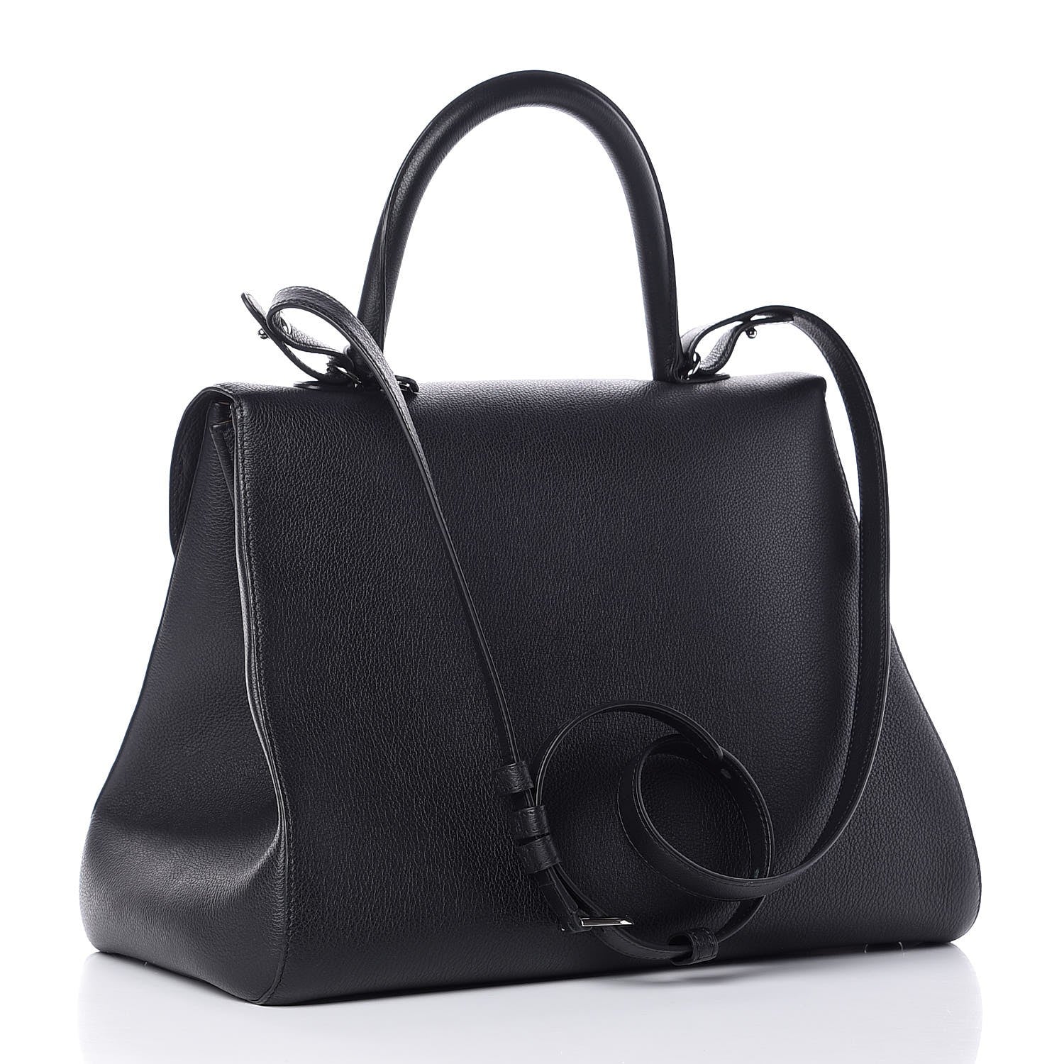 Delvaux Grained Calfskin GM Brillant Satchel Black 3 of 7