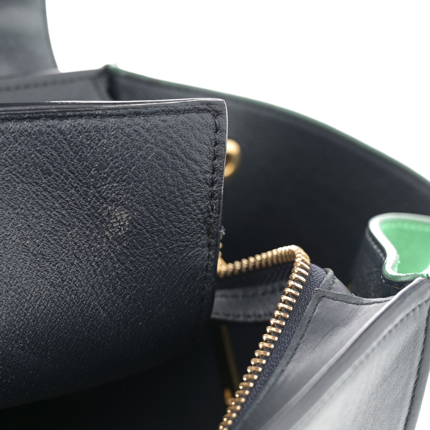 Celine Smooth Calfskin Suede Small Bi-Color Trapeze Palm 10 of 14