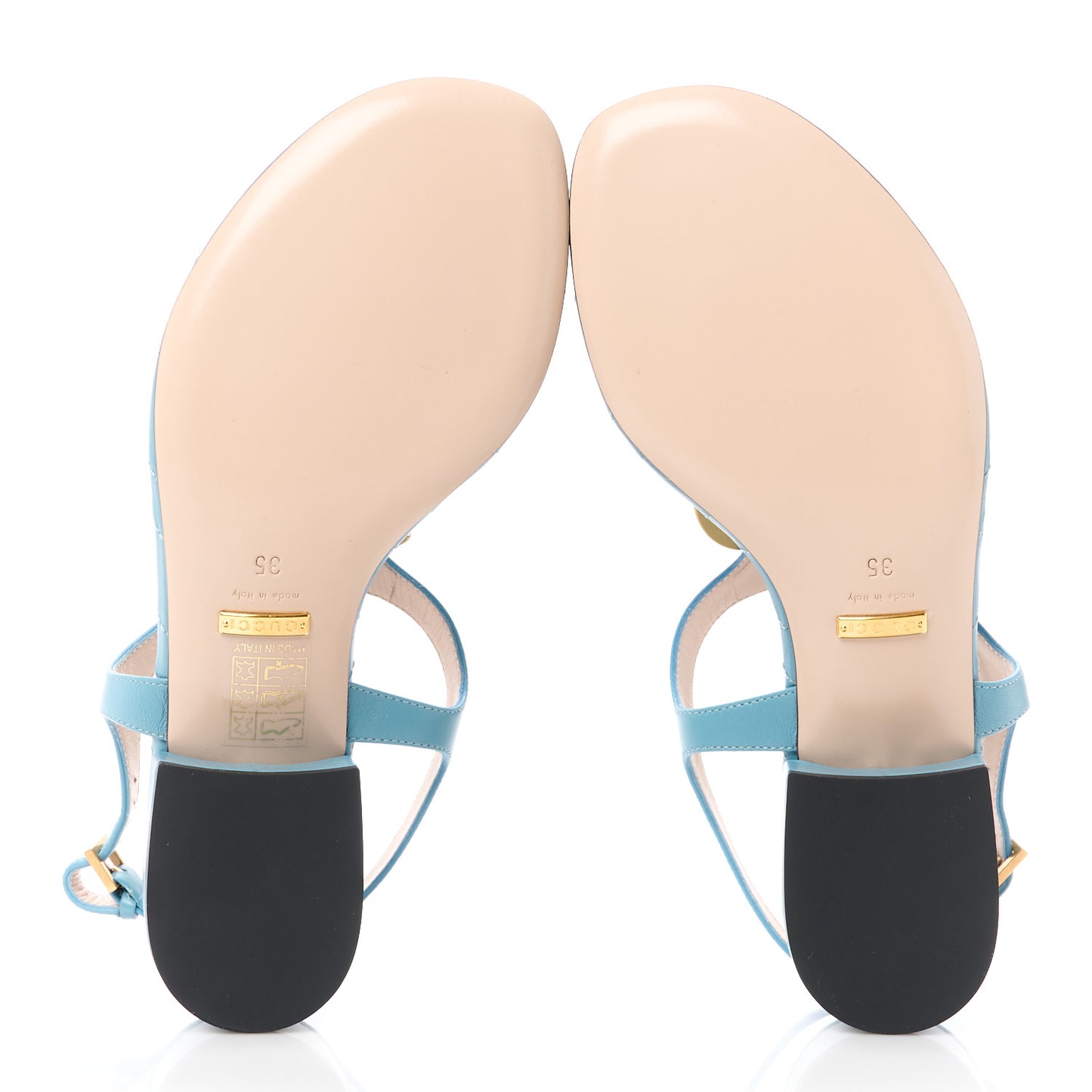Nappa Matelasse Double G 35mm Thong Sandals 35 Sweet Blue