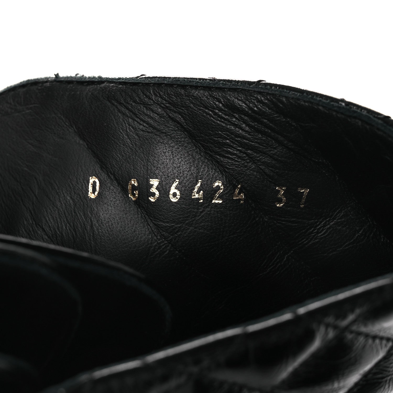 Chanel Shiny Calfskin Quilted Lace Up Combat Boots 37 Black 20 of 28