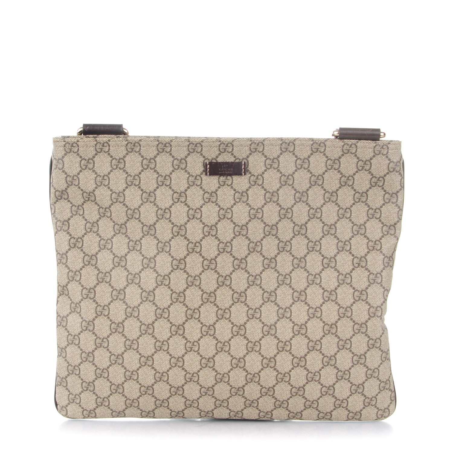 Gucci GG Plus Monogram Large Flat Messenger Bag Beige Brown 1 of 7