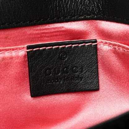Gucci Velvet Matelasse Mini GG Marmont Shoulder Bag Black 6 of 11