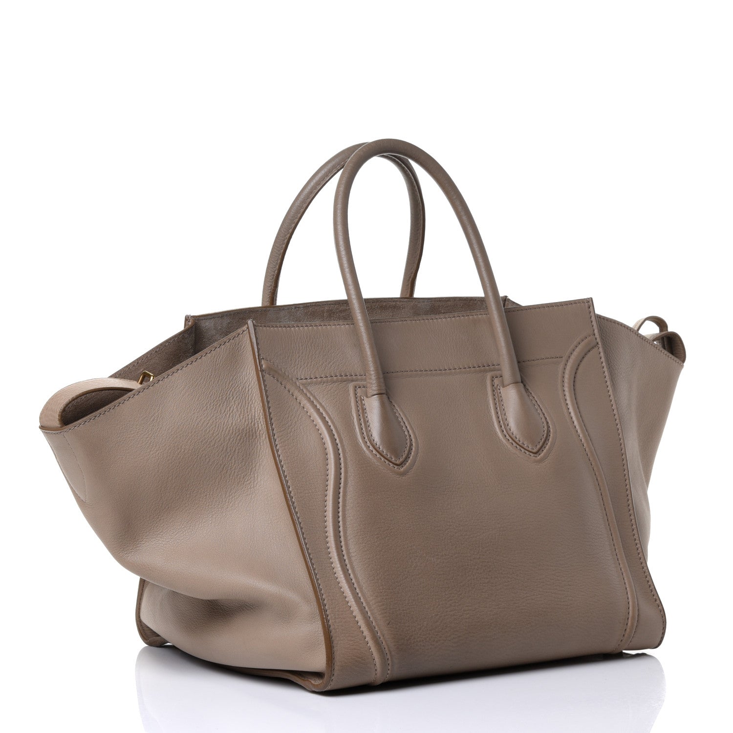 Celine Supple Calfskin Medium Phantom Luggage Beige 2 of 4