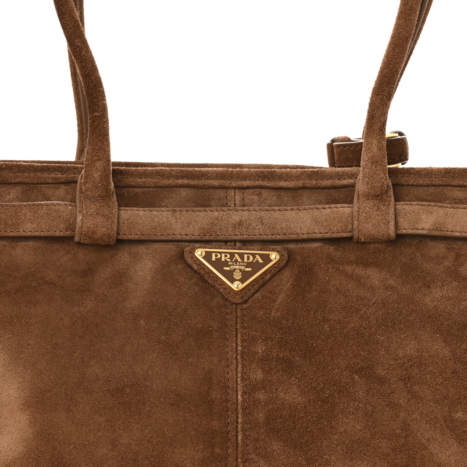 Prada Suede Large Bonnie Shoulder Bag Cocoa Brown 8 of 13