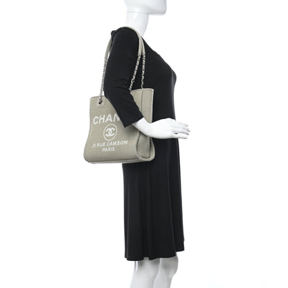 Chanel Canvas Mini Deauville Tote Beige 2 of 10