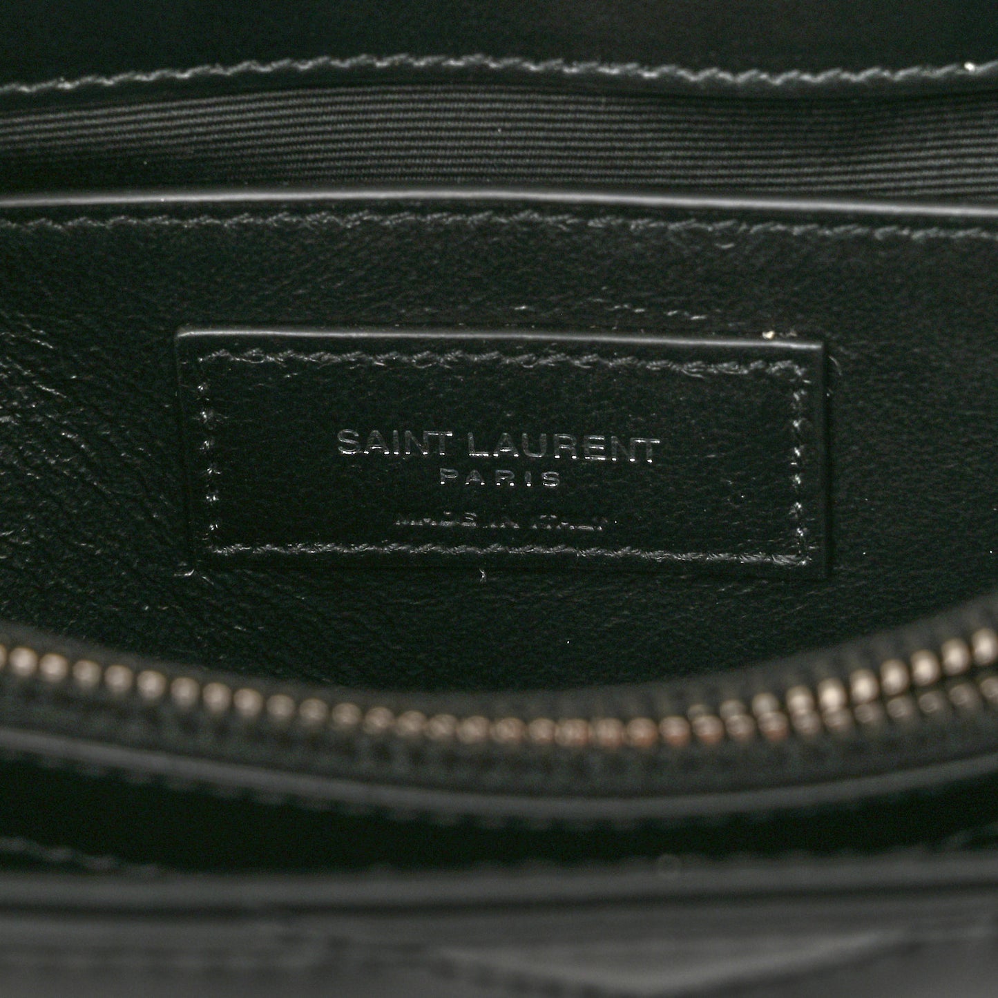 Calfskin Y Quilted Monogram Small Loulou Chain Satchel Black
