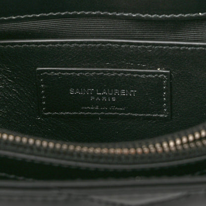 Saint Laurent Calfskin Y Quilted Monogram Small Loulou Chain Satchel Black 7 of 11