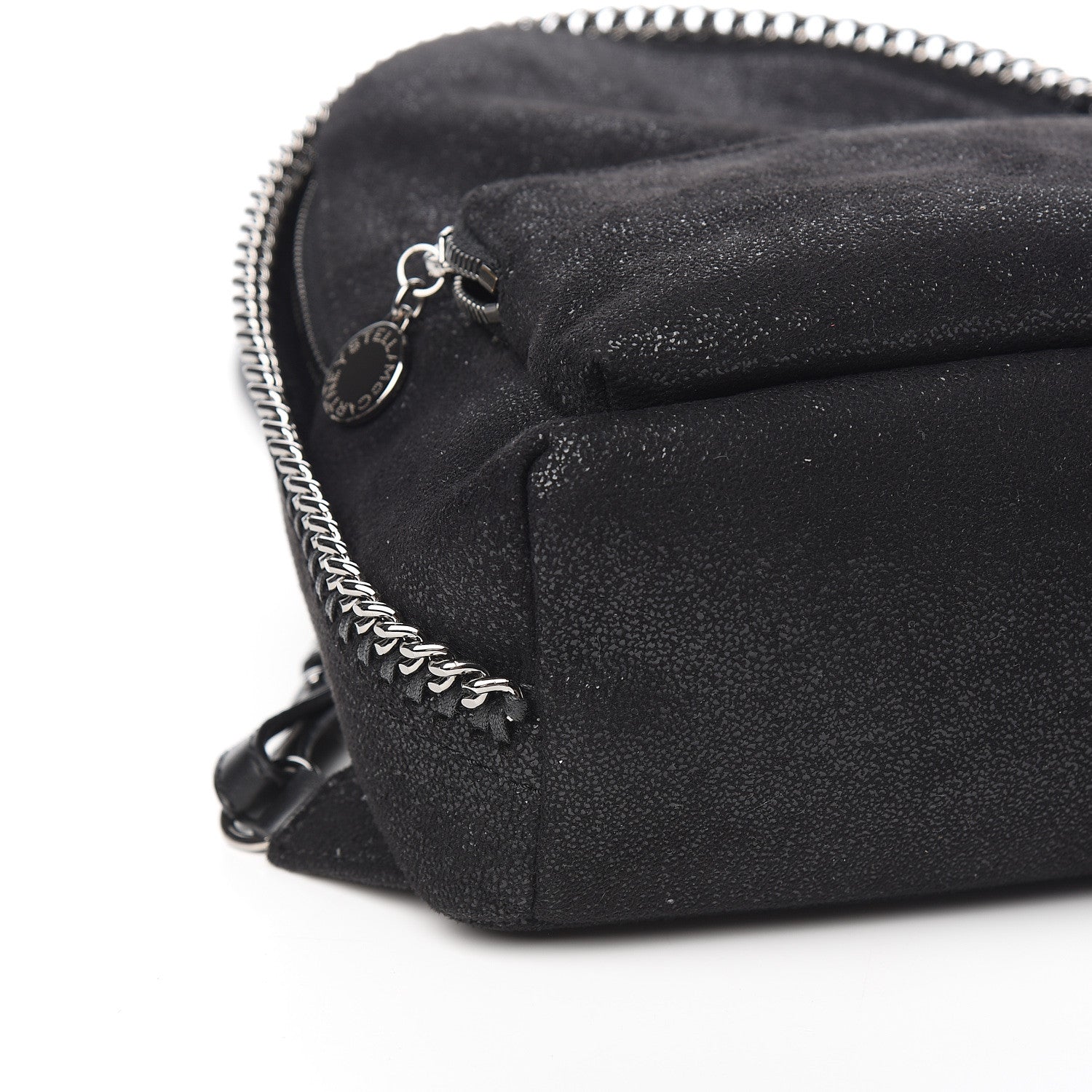 Stella McCartney Shaggy Deer Mini Falabella Backpack Black 6 of 7