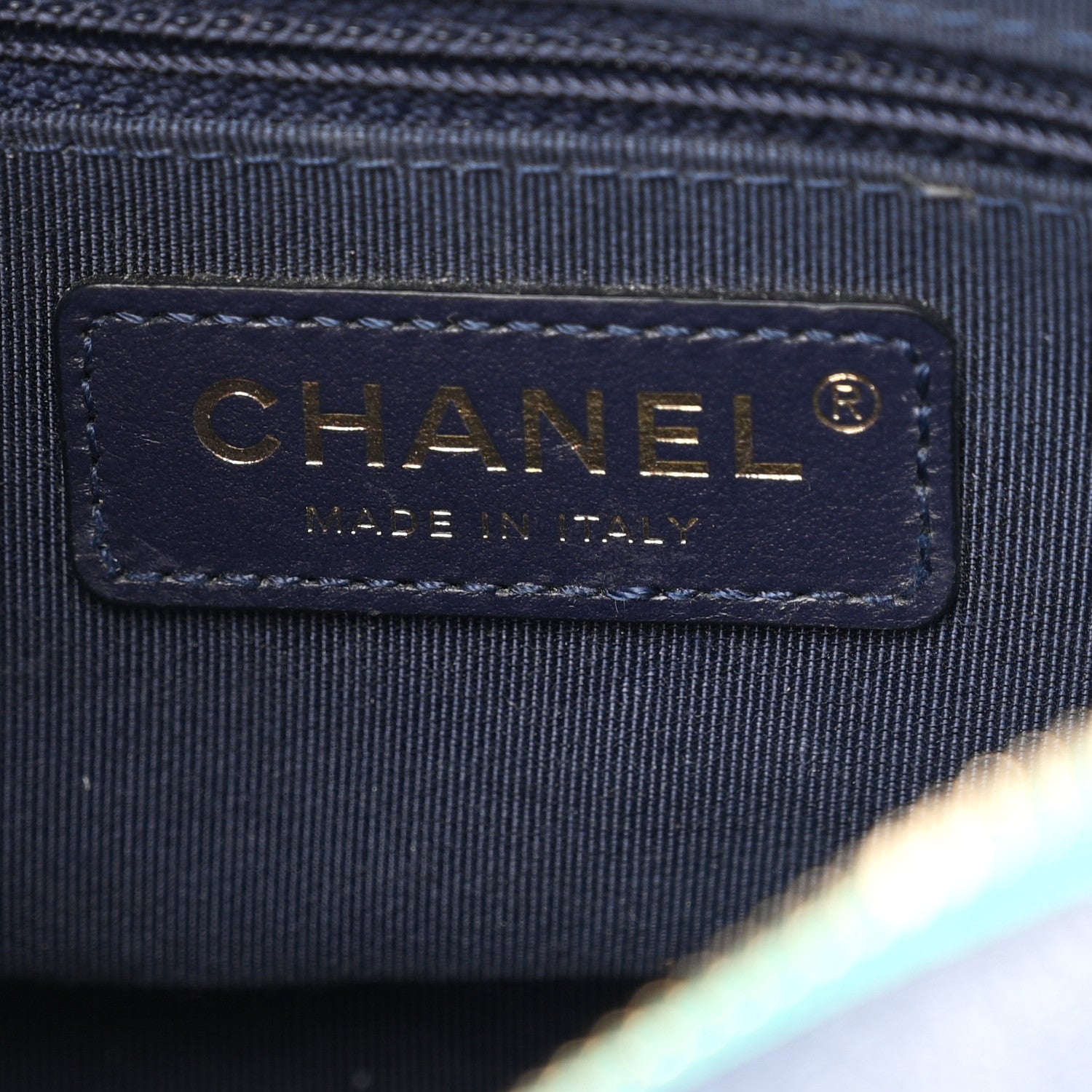 Chanel Goatskin Quilted Tri-Color Small In & Out Camera Case Navy Turquoise Pink 6 of 11