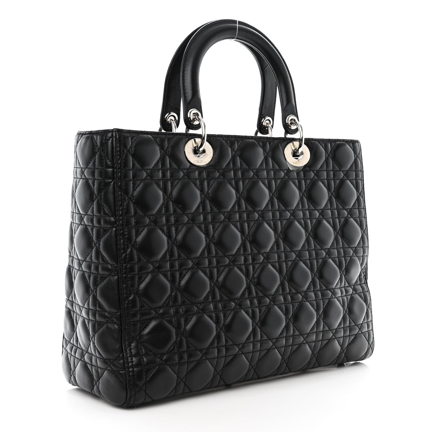 Lambskin Cannage Large Lady Dior Black