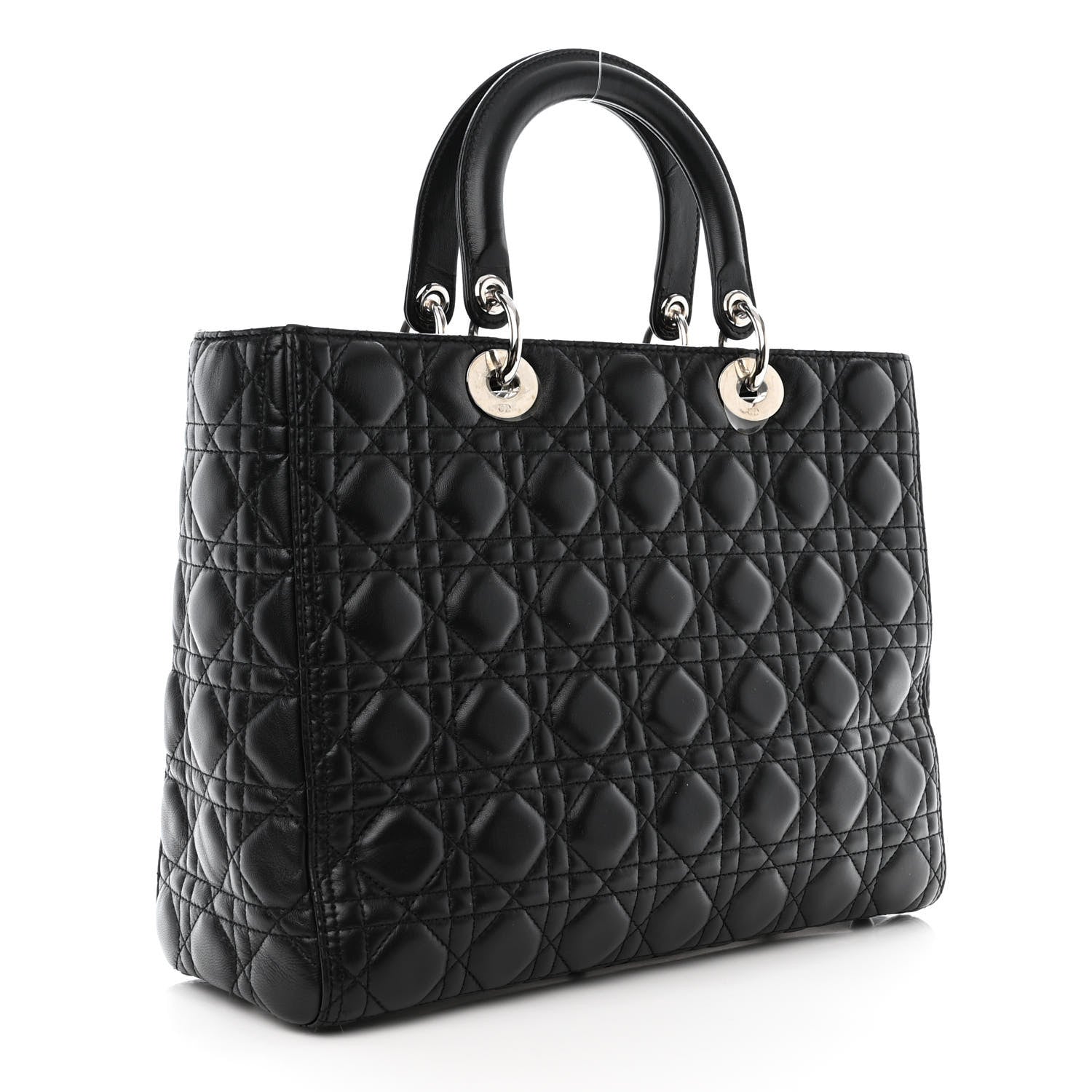 Christian Dior Lambskin Cannage Large Lady Dior Black 3 of 13