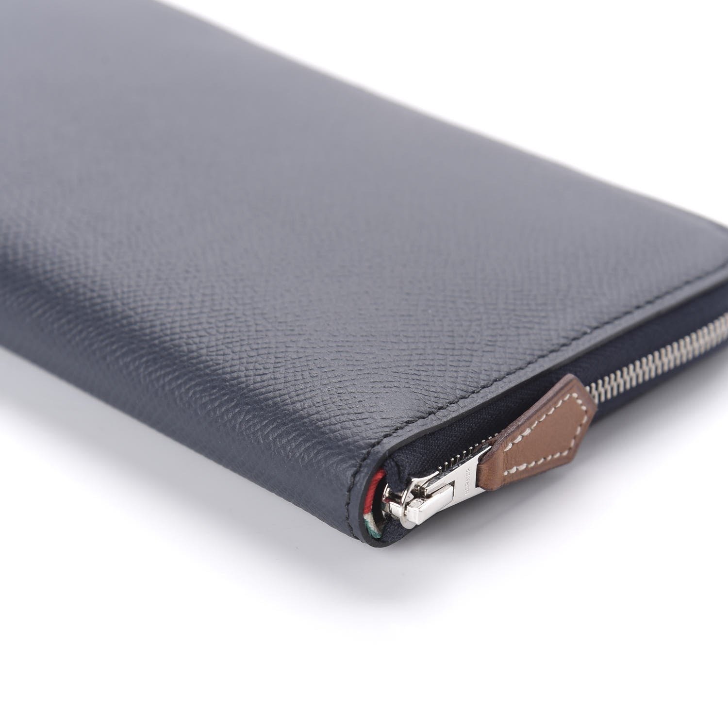 Hermes Epsom Silk'In Wallet Bleu Indigo Rouge De Coeur 7 of 10