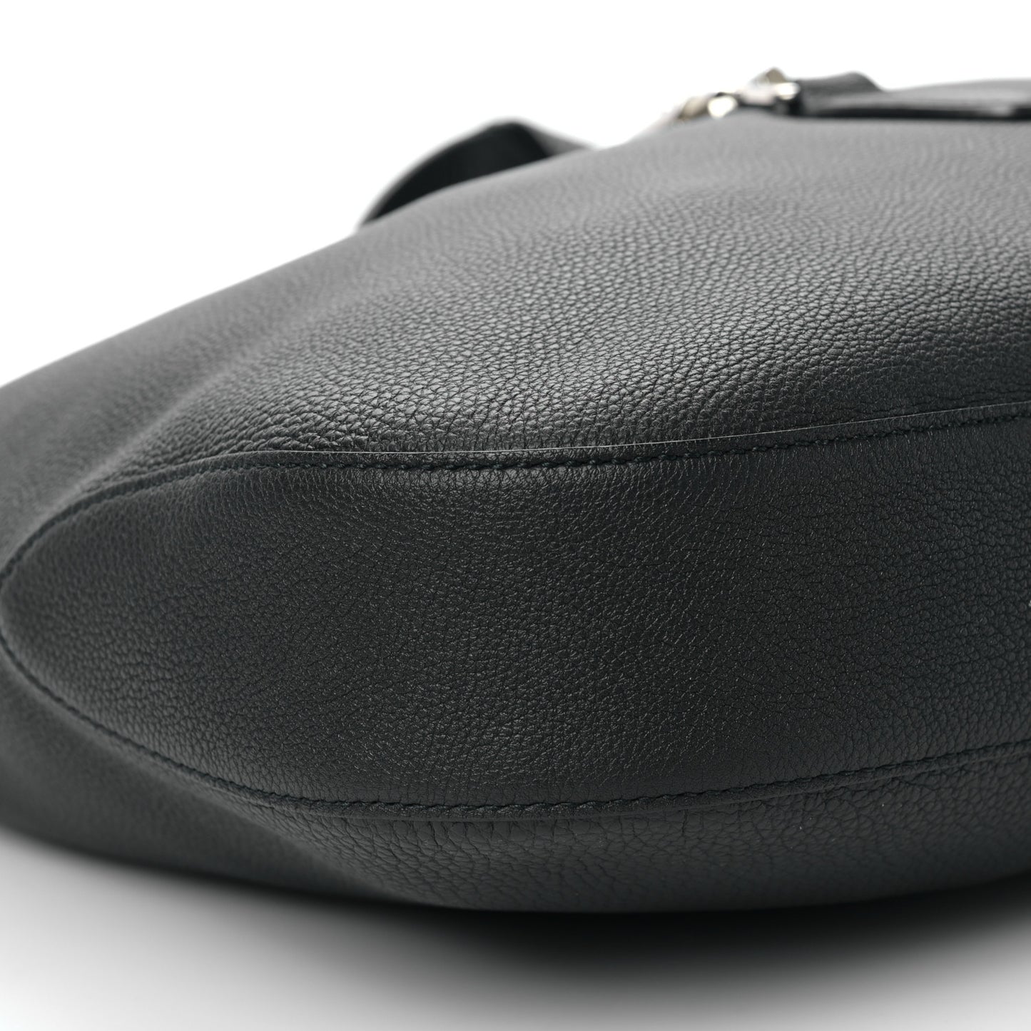 Soft Grained Calfskin Large Jackie Hobo Black