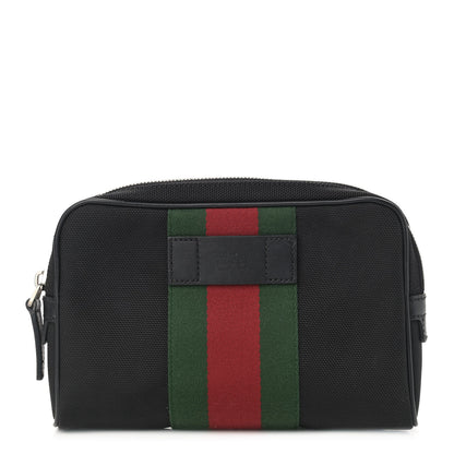 Gucci Canvas Web Slim Belt Bag Black 1 of 10