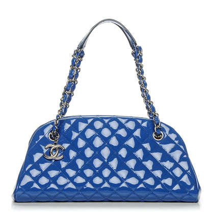 Chanel Patent Quilted Medium Just Mademoiselle Blue 1 of 7