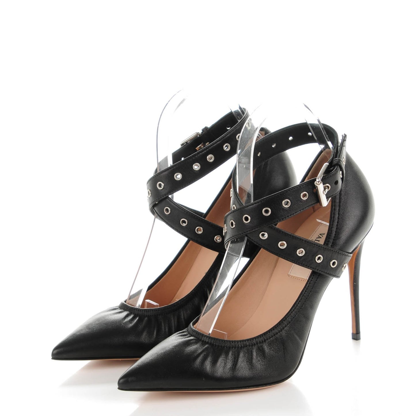 Nappa Love Latch Cross Strap 100mm Pumps 37 Black