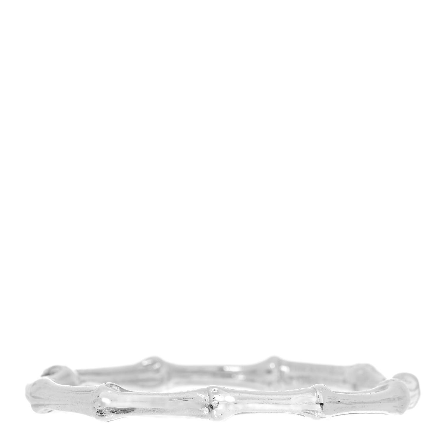 Tiffany Sterling Silver Nature Bamboo Bangle Bracelet 1 of 4