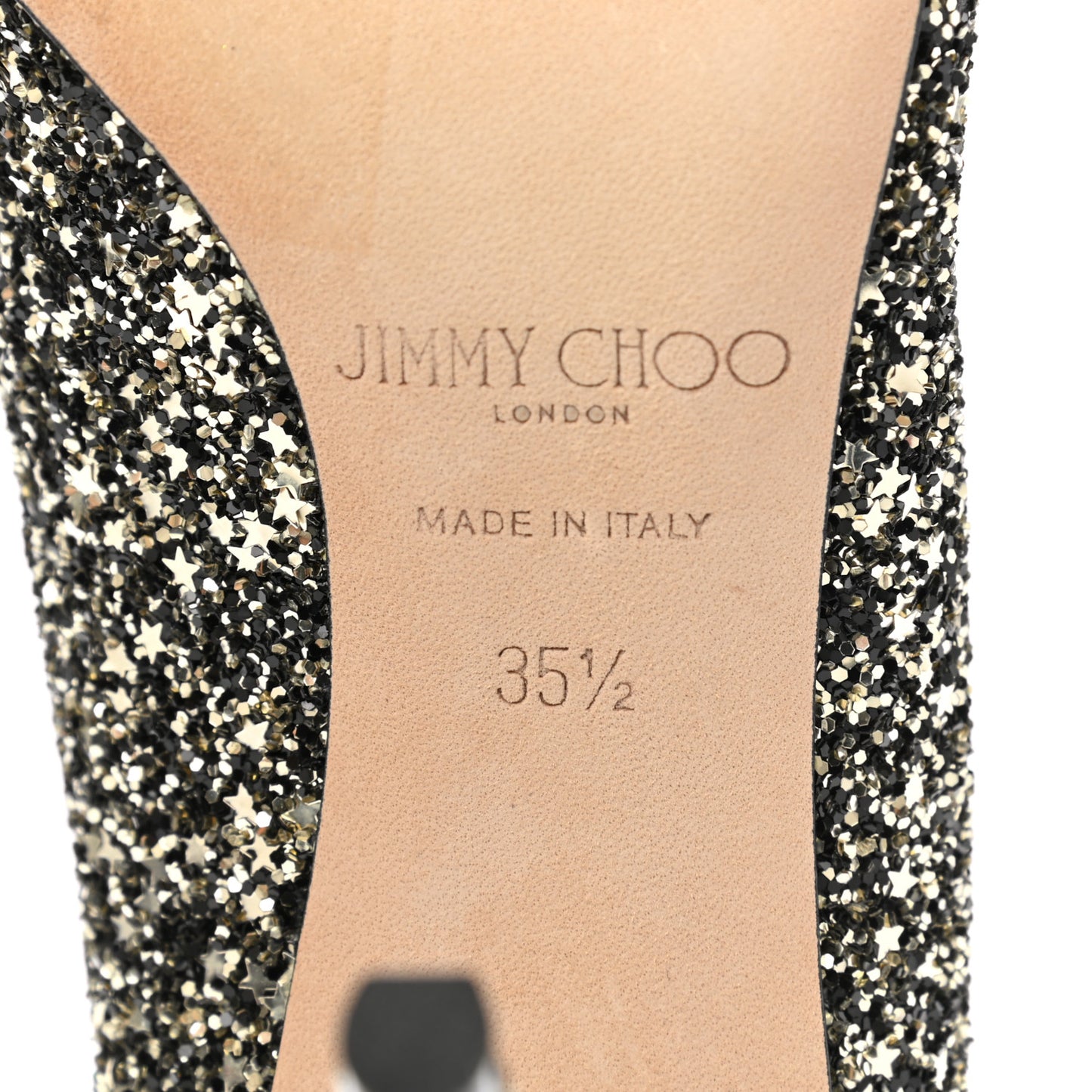 Coarse Star Glitter Romy 100 Pumps 35.5 Gold Mix