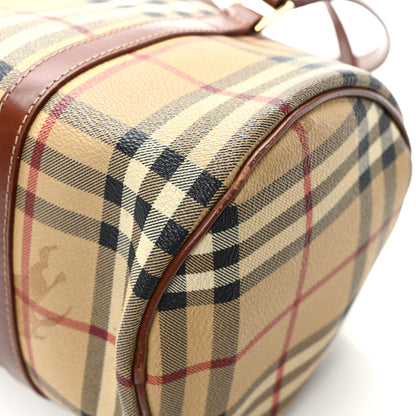 Burberry Haymarket Check Barrel Bag Brown 11 of 13