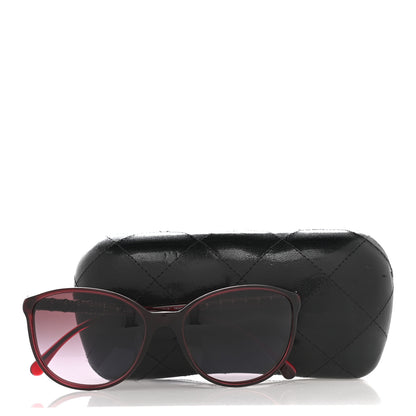 Chanel Acetate Studded Cat Eye Sunglasses 5207 Red 8 of 8