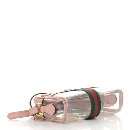Gucci Vinyl Web Mini Ophidia Transparent Shoulder Bag Perfect Pink 4 of 12