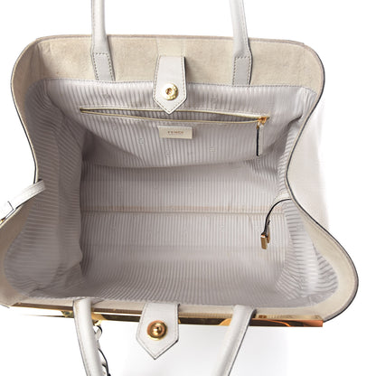 Fendi Vitello Elite Large 2Jours Tote Latte Bianco 5 of 15