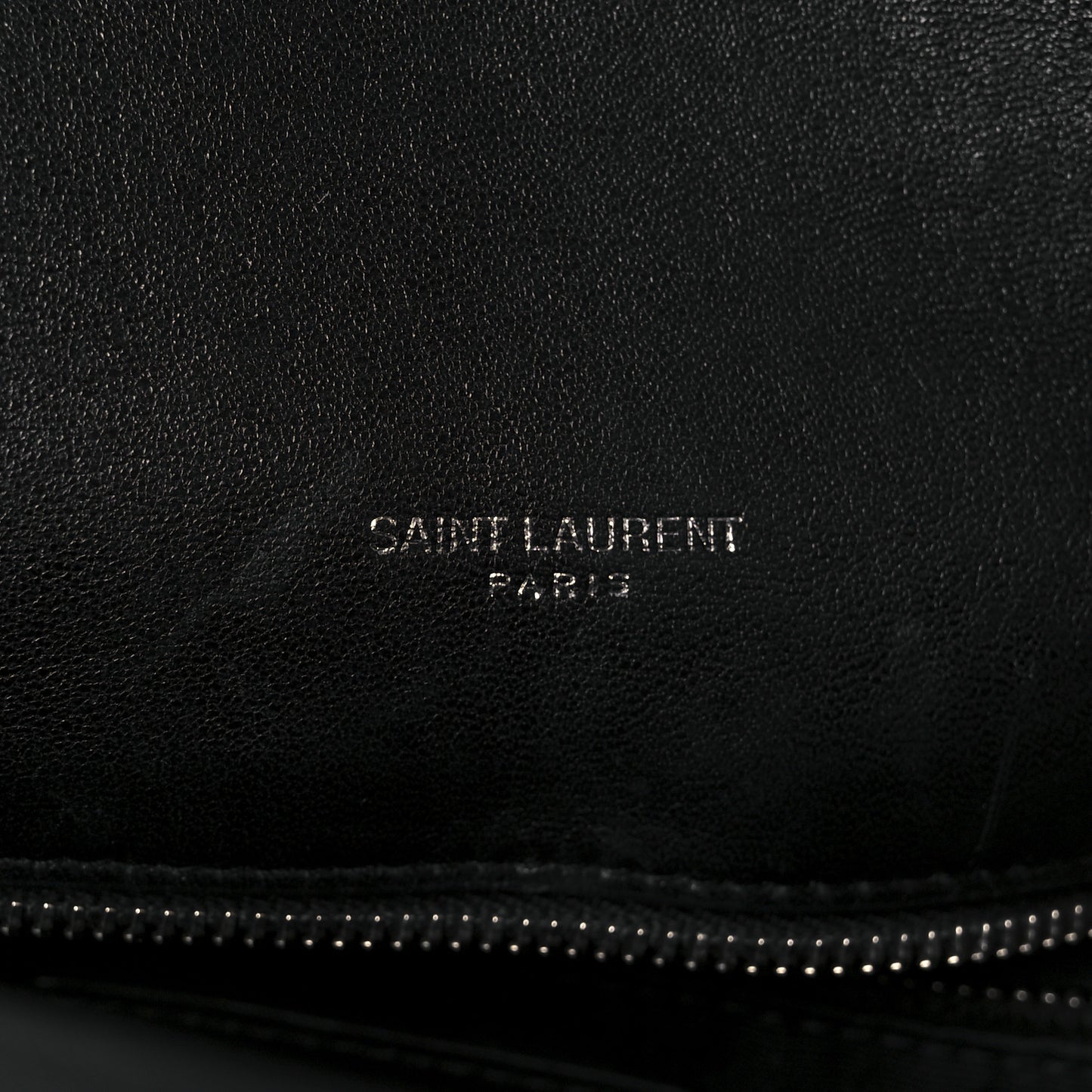 Lambskin Quilted Medium Loulou Puffer Monogram Chain Satchel Black