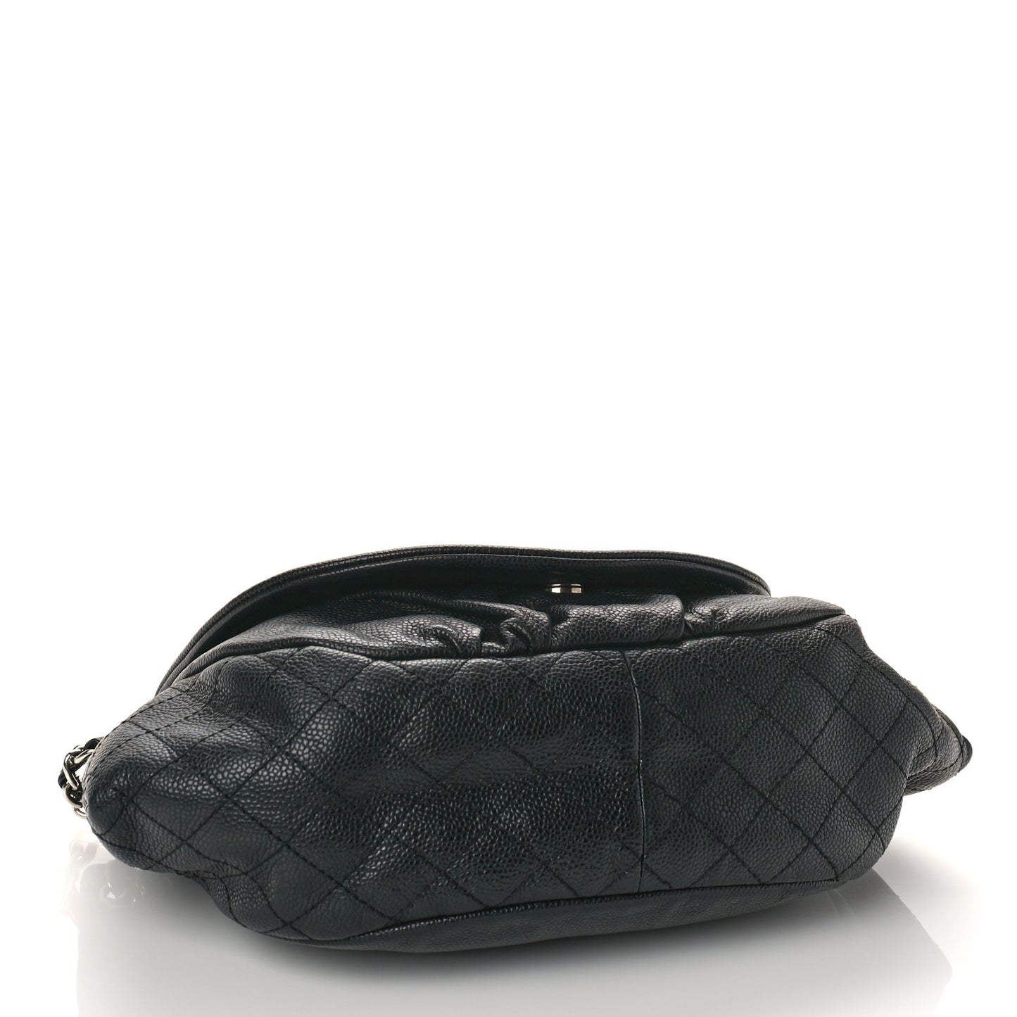 Caviar Half Moon Large Flap Black