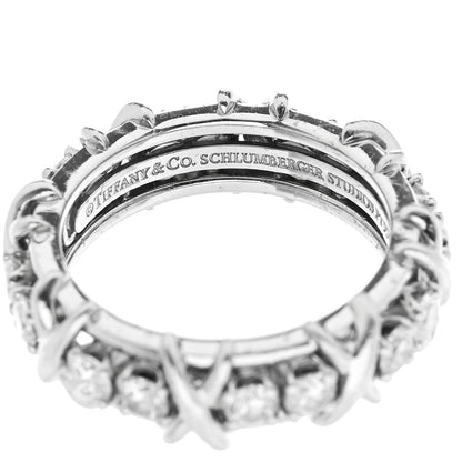 Tiffany Platinum Diamond Schlumberger Sixteen Stone Ring 51 5.75 4 of 6